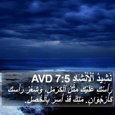 نَشِيدُ ٱلْأَنْشَادِ 7:5 AVD Bible Verse Image
