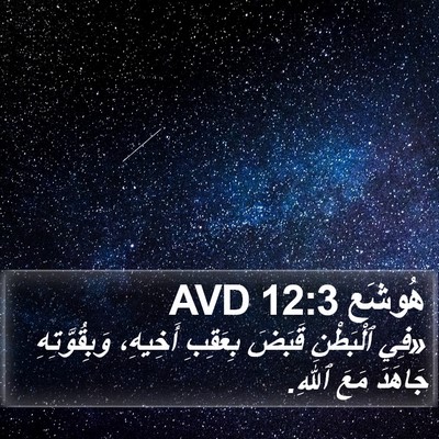 هُوشَع 12:3 AVD Bible Verse Image