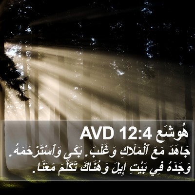 هُوشَع 12:4 AVD Bible Verse Image