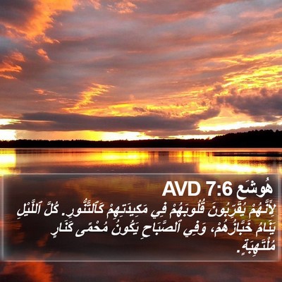 هُوشَع 7:6 AVD Bible Verse Image