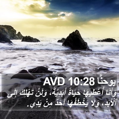 يوحنَّا 10:28 AVD Bible Verse Image