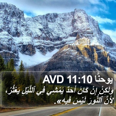يوحنَّا 11:10 AVD Bible Verse Image
