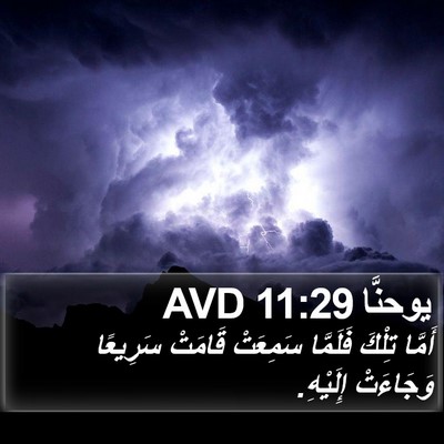 يوحنَّا 11:29 AVD Bible Verse Image