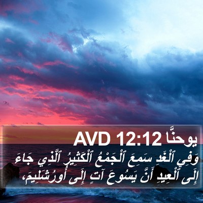 يوحنَّا 12:12 AVD Bible Verse Image