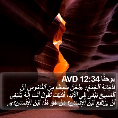 يوحنَّا 12:34 AVD Bible Verse Image