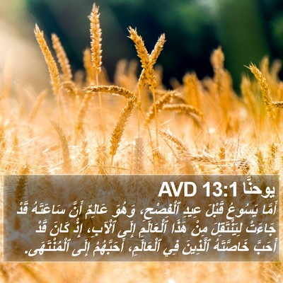 يوحنَّا 13:1 AVD Bible Verse Image