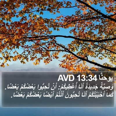 يوحنَّا 13:34 AVD Bible Verse Image