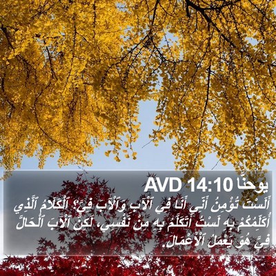 يوحنَّا 14:10 AVD Bible Verse Image