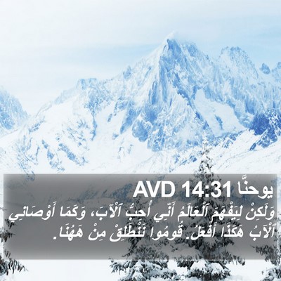 يوحنَّا 14:31 AVD Bible Verse Image