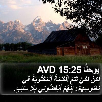 يوحنَّا 15:25 AVD Bible Verse Image
