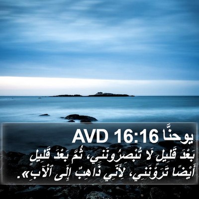 يوحنَّا 16:16 AVD Bible Verse Image