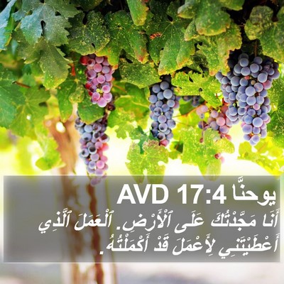 يوحنَّا 17:4 AVD Bible Verse Image