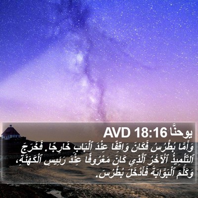يوحنَّا 18:16 AVD Bible Verse Image