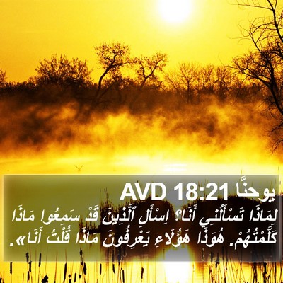 يوحنَّا 18:21 AVD Bible Verse Image