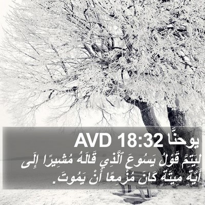 يوحنَّا 18:32 AVD Bible Verse Image