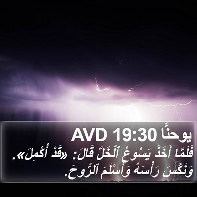 يوحنَّا 19:30 AVD Bible Verse Image