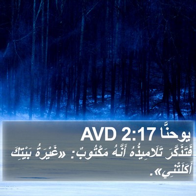 يوحنَّا 2:17 AVD Bible Verse Image