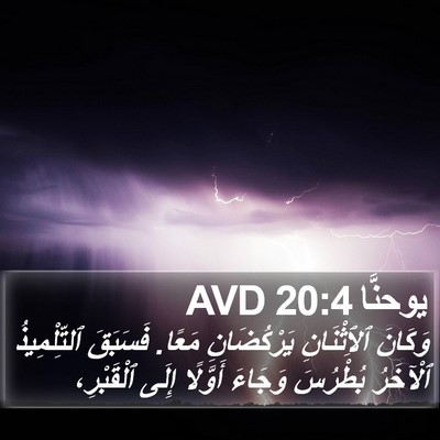 يوحنَّا 20:4 AVD Bible Verse Image