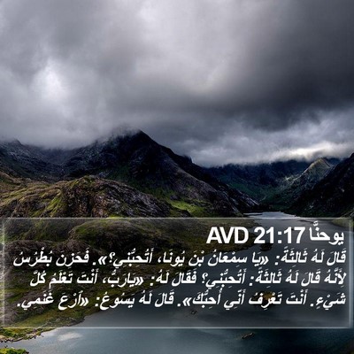 يوحنَّا 21:17 AVD Bible Verse Image