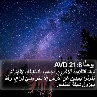 يوحنَّا 21:8 AVD Bible Verse Image