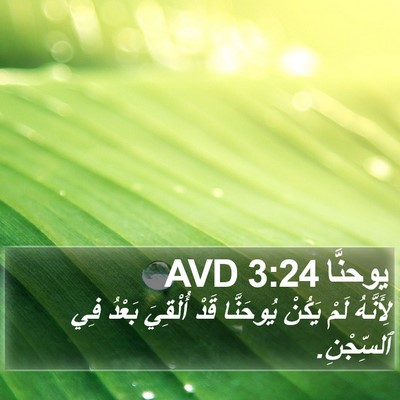يوحنَّا 3:24 AVD Bible Verse Image