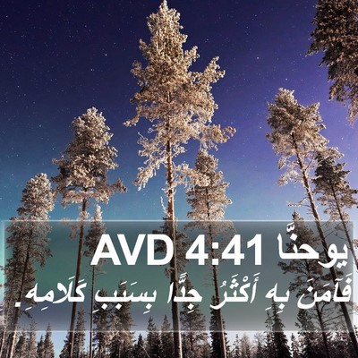 يوحنَّا 4:41 AVD Bible Verse Image