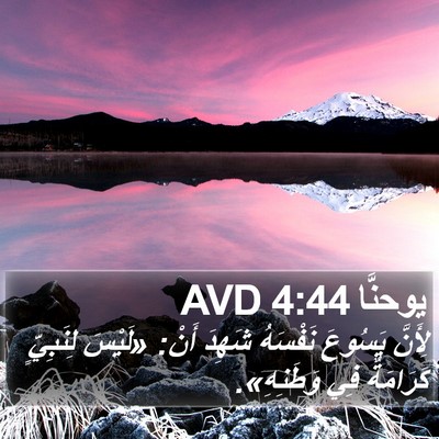 يوحنَّا 4:44 AVD Bible Verse Image