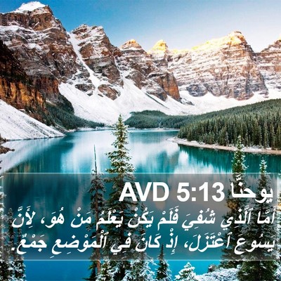 يوحنَّا 5:13 AVD Bible Verse Image