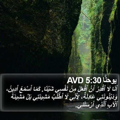 يوحنَّا 5:30 AVD Bible Verse Image