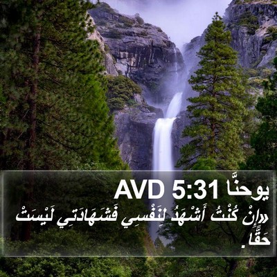 يوحنَّا 5:31 AVD Bible Verse Image