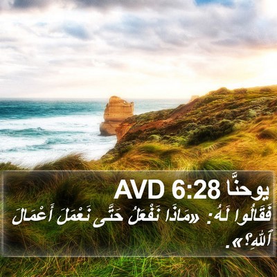 يوحنَّا 6:28 AVD Bible Verse Image