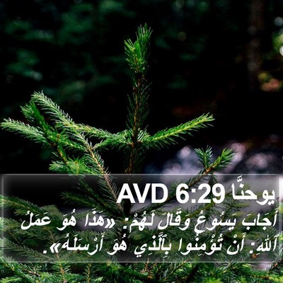 يوحنَّا 6:29 AVD Bible Verse Image