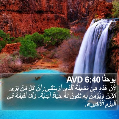 يوحنَّا 6:40 AVD Bible Verse Image