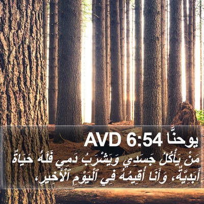 يوحنَّا 6:54 AVD Bible Verse Image
