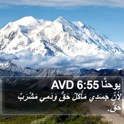 يوحنَّا 6:55 AVD Bible Verse Image