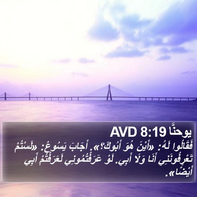 يوحنَّا 8:19 AVD Bible Verse Image