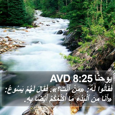 يوحنَّا 8:25 AVD Bible Verse Image
