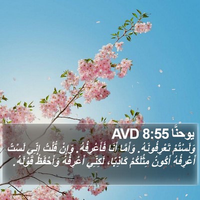 يوحنَّا 8:55 AVD Bible Verse Image