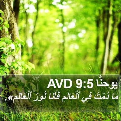 يوحنَّا 9:5 AVD Bible Verse Image
