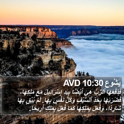 يَشُوع 10:30 AVD Bible Verse Image