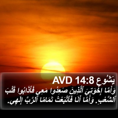 يَشُوع 14:8 AVD Bible Verse Image
