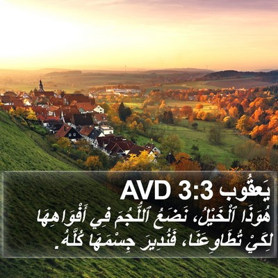 يَعقُوب 3:3 AVD Bible Verse Image