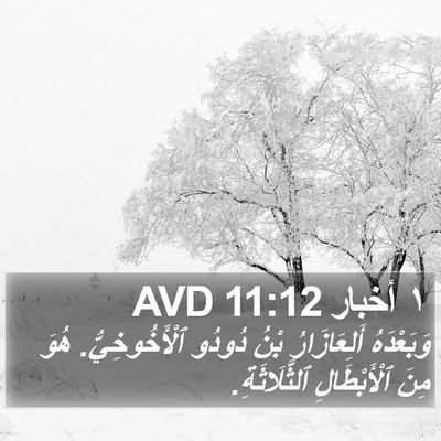 ١ أخبار 11:12 AVD Bible Verse Image