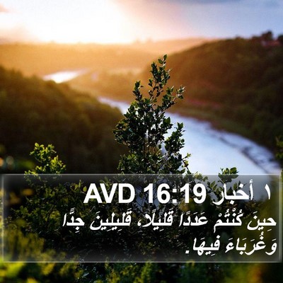 ١ أخبار 16:19 AVD Bible Verse Image