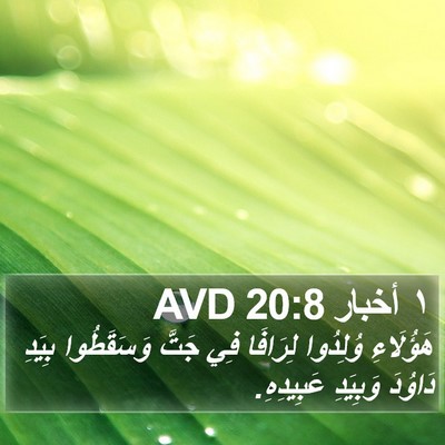 ١ أخبار 20:8 AVD Bible Verse Image