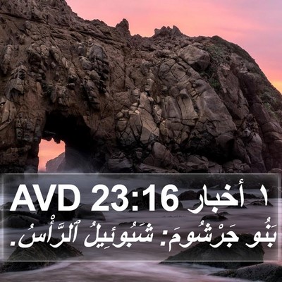 ١ أخبار 23:16 AVD Bible Verse Image