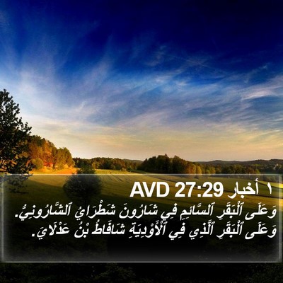 ١ أخبار 27:29 AVD Bible Verse Image