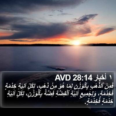 ١ أخبار 28:14 AVD Bible Verse Image
