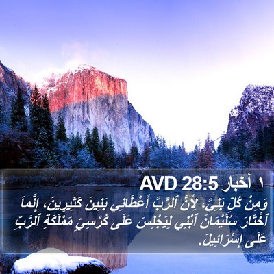 ١ أخبار 28:5 AVD Bible Verse Image