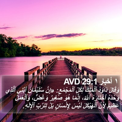 ١ أخبار 29:1 AVD Bible Verse Image